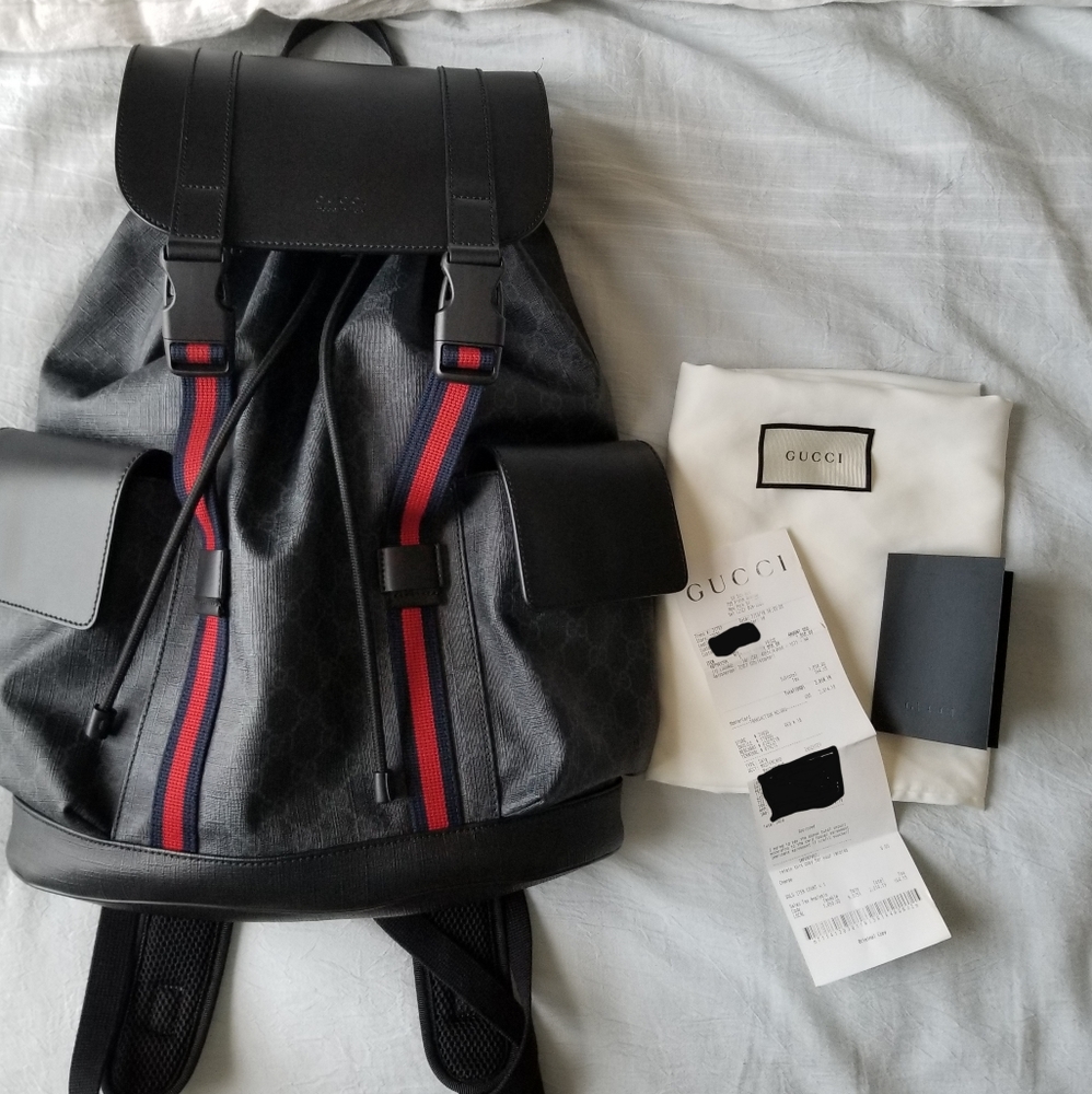 Gucci GG Supreme black backpack